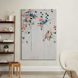 "Cascade" - Art Print in Coral by Sonal Nathwani - In a Room