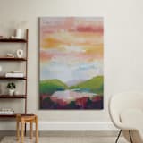 "Leaving Ojai" - Art Print in Vibrant Pink by sue prue - In a Room