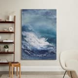 "Water Lily" - Art Print in Teal by Julia Contacessi - In a Room