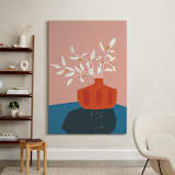 "Mid Century Vase" - Art Print in Bubble Gum by Morgan Kendall - In a Room