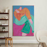 "Secrets" - Art Print in Teal by Maran Ree Whiting - In a Room