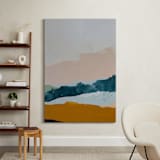 "Moving Mountains I" - Art Print in River Blue by Kayla King - In a Room