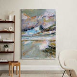 "Broken Perfection" - Art Print in Storm Blue by Jill Myer - In a Room