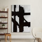 "Boxes in Boxes 1" - Art Print in Black and White by Ilana Greenberg - In a Room