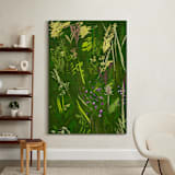 "A View in Green" - Art Print in Forest Green by Michael Hovitch - In a Room