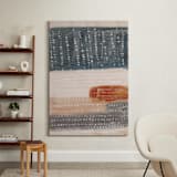 "Light Rustic Formation II" - Art Print in Gray Blue by Angel Walker - In a Room