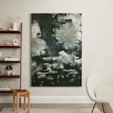 "Night Clouds" - Art Print in Midnight Blue by Kelly Johnston - In a Room