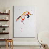 "Fox Jump" - Art Print in white by Isobel James - In a Room