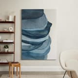 "Sky Pebbles 4" - Art Print in navy blue by Jenny Phillips - In a Room