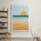 "Sea Side II" - Art Print in Sea Blue by David Michuki - In a Room