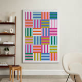 "Not your average checkers" - Art Print in Rainbow by Ashes and Ivy Studio - In a Room