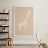 "Sweet giraffe." - Art Print in Neutral Beige by Dawn Smith - In a Room