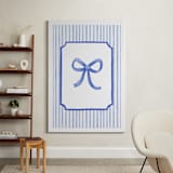 "Coquette Blue Bow" - Art Print in Blue by Vivi Furlong - In a Room