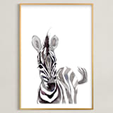 "Baby Animal Friends: Zebra" - Art Print in Zebra Black by Jieun K Rasband - Framed