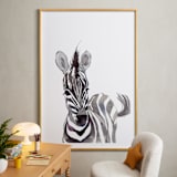 "Baby Animal Friends: Zebra" - Art Print in Zebra Black by Jieun K Rasband - In a Room