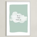 "all the feels" - Art Print in aqua by Lindsay Stetson Thompson - Framed