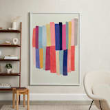 "Barred" - Art Print in White by melanie mikecz - In a Room