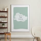 "all the feels" - Art Print in aqua by Lindsay Stetson Thompson - In a Room