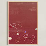 "Room Eleven 1" - Art Print in Crimson Red by Shiho Whitehead - Framed