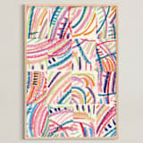 "Color Puzzle" - Art Print in Warm Tropics by Ro Pacifico - Framed