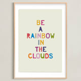 "Rainbow in a Cloud" - Art Print in Rainbow by Hanna M - Framed