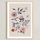 "Vintage Floral Set I" - Art Print in Vintage by Kate Capone - Framed