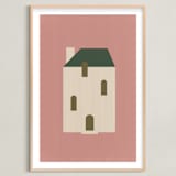 "Maisonette" - Art Print in Dusty Rose by Ani Somi - Framed