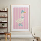 "Western Waddle" - Art Print in Rose by Creo Study - In a Room