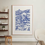 "Catch A Wave" - Art Print in Ultramarine by Kym Fulmer - In a Room