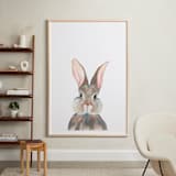 "Curious Bunny" - Art Print in Grey by Together Apart - In a Room