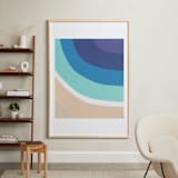 "By the Bay" - Art Print in White by Jenny Partrite - In a Room