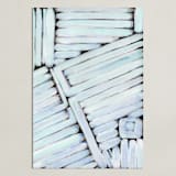 "Zips and Stripes" - Art Print in White on Black by Lauren Rutley - Unframed