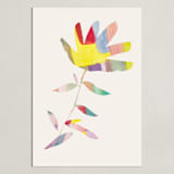 "Botanical Burst II" - Art Print in Cream by Creo Study - Unframed