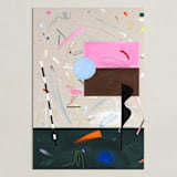 "A Marriage of True Minds" - Art Print in Neon Pink by Keren Toledano - Unframed