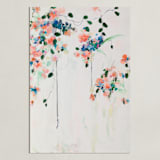 "Cascade" - Art Print in Coral by Sonal Nathwani - Unframed
