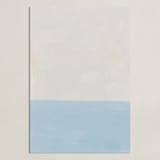 "Calm At Sea" - Art Print in Tranquil Blue by Amanda Phelps - Unframed
