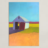 "Pumpkin Shed" - Art Print in Orange Gold by Carol C. Young - Unframed