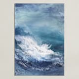 "Water Lily" - Art Print in Teal by Julia Contacessi - Unframed