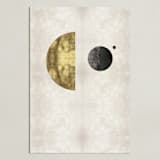 "The Alignment" - Art Print in Vintage Gold by Faiza Khan - Unframed