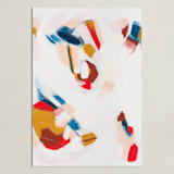 "Down the Trail" - Art Print in Red by Mary Gaspar - Unframed