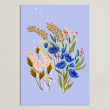 "Winifred" - Art Print in lavender-periwinkle by Peggy Dean - Unframed