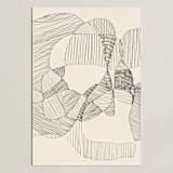 "Random Land I" - Art Print in Ivory Black by Catilustre - Unframed