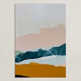 "Moving Mountains I" - Art Print in River Blue by Kayla King - Unframed