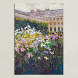 "in the garden of the Palais Royale" - Art Print in Garden Green by Jacquelyn Sloane Siklos - Unframed