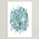 "Steely Blues" - Art Print in Steel Blue  by Tennyson Tippy - Unframed