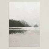 "LakeView II" - Art Print in Misty Grey by Amy Hall - Unframed