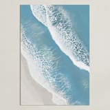 "Foam From Above" - Art Print in Sea Blue by Melanie Sutherland - Unframed