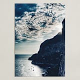 "Pinnacle" - Art Print in sea blue by Courtney Crane - Unframed