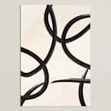 "We All Connected II" - Art Print in Charcoal Black by Meral Badem - Unframed