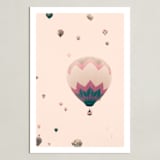 "To The Stars" - Art Print in Pale Pink by Caroline Mint - Unframed